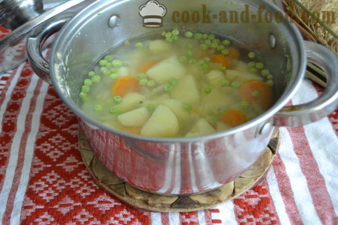 Okusna zelenjavna juha s prekajenim mesom - kako kuhati zelenjavno juho, korak za korakom receptov fotografije