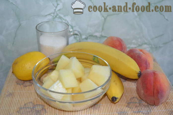 Sladoled sorbet melone, breskve in banane - kako narediti sorbet doma, korak za korakom receptov fotografije