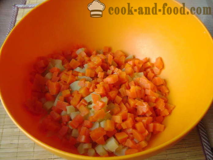 Francoska solata brez mesa in klobas - kako pripraviti solato z jabolkom, s korak za korakom receptov fotografije