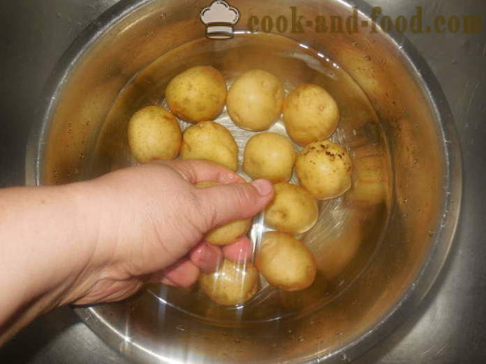 Čips iz krompirja v ponvi - kako bi čipsa iz hiše, korak po korak receptov fotografije
