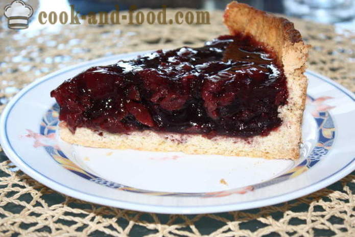 Pesek Cherry Pie - kako speči torto s češnje v pečici, s korak za korakom receptov fotografije