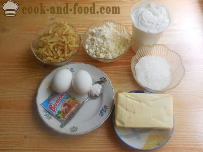 Pečeni makaroni in sir sladko - kako kuhati testenine pečenje v pečici, s korak za korakom receptov fotografije