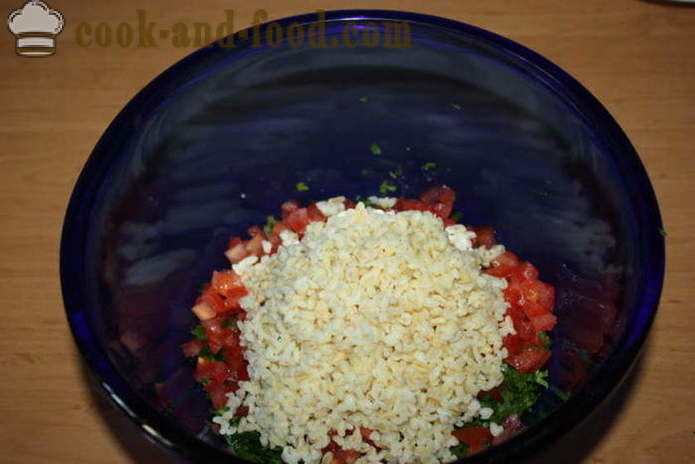 Tabula solata s kuskusom - kako pripraviti solato tabbouleh, korak za korakom receptov fotografije