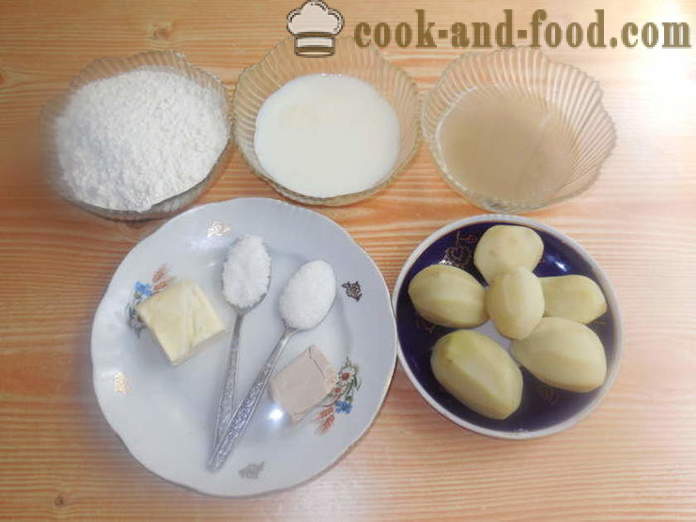 Domač kruh s pire krompirjem - kako kuhati krompirjev kruh doma, korak za korakom receptov fotografije