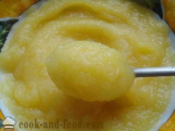 Baby jabolčno omako iz svežih jabolk - Kako narediti jabolčno čežano otroka doma, korak za korakom receptov fotografije