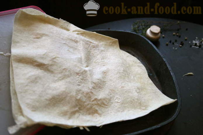 Ovojnice polnjene z pita kruh na žaru za piknik - kako kuhati okusno pita kruh polnjene z doma, korak za korakom receptov fotografije