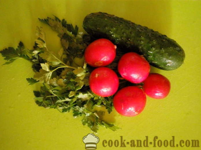 Najbolj okusna solata s arugula in zelenjavo - kako pripraviti solato z arugula, korak za korakom receptov fotografije