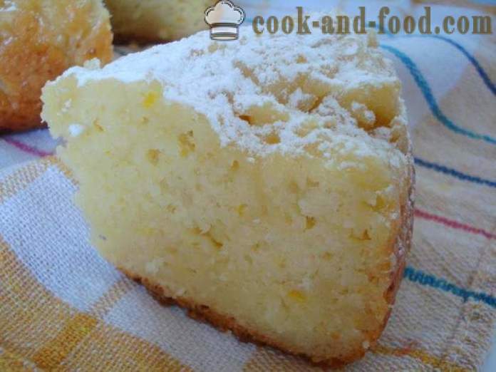 Enostavno sira cupcake v multivarka - kako kuhati torto v multivarka, korak za korakom receptov fotografije