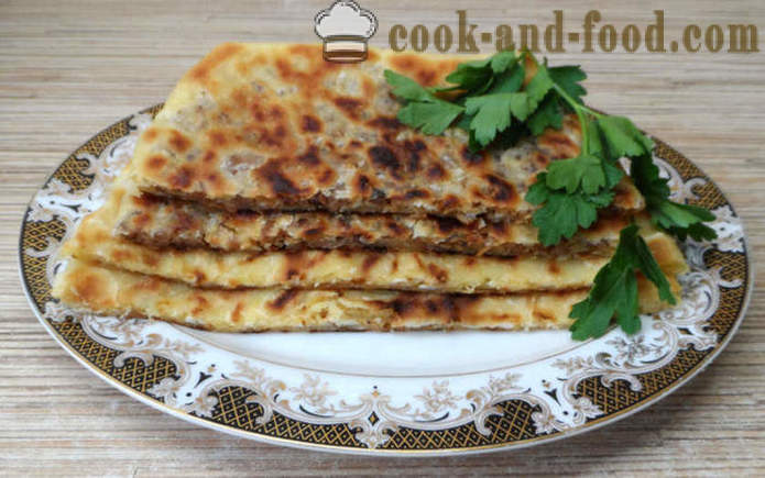 Gozleme turški kruh z mesom ali sirom, zelenjavo in krompir - kako kuhati turške žemljice, korak za korakom receptov fotografije