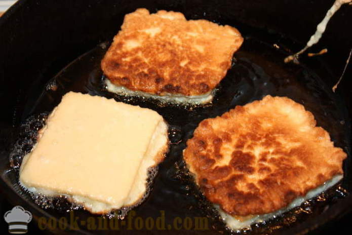 Pripravljen rezin pecivo s skuto v kokosovem testa - kako kuhati originalne cheesecakes, korak za korakom receptov fotografije
