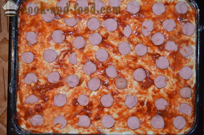 Zunanji pizza pita - kako kuhati pizza-pito, korak za korakom receptov fotografije
