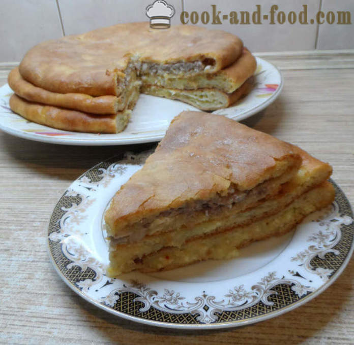 Delicious Osetije pite z različnimi nadevi - kako kuhati Osetije pite doma, korak za korakom receptov fotografije