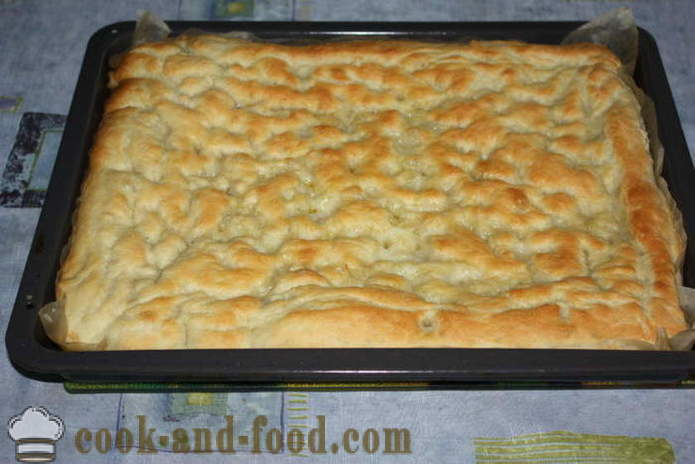 Italijanski fokača kruh z ingverjem polnjenje v soli - kako kuhati italijansko fokača kruh doma, korak za korakom receptov fotografije