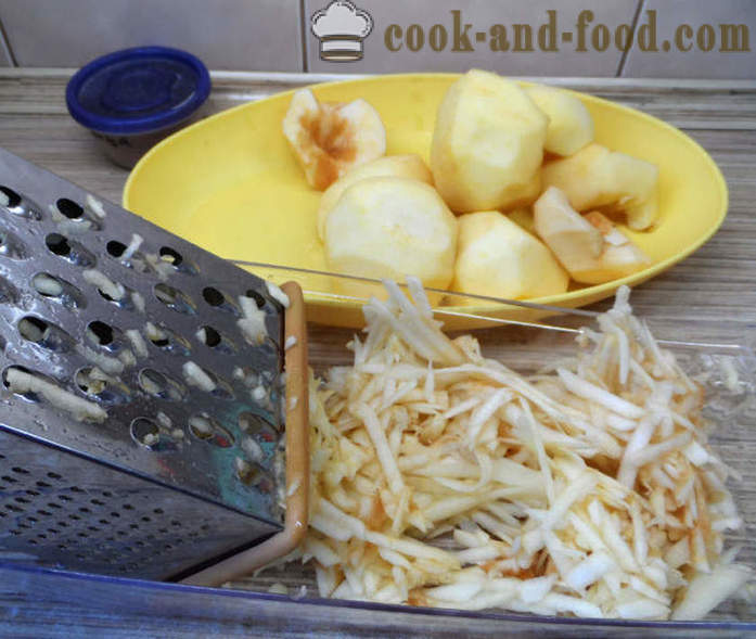 Najlažji jabolčno pito - kako narediti jabolčno pito v pečico, s korak za korakom receptov fotografije