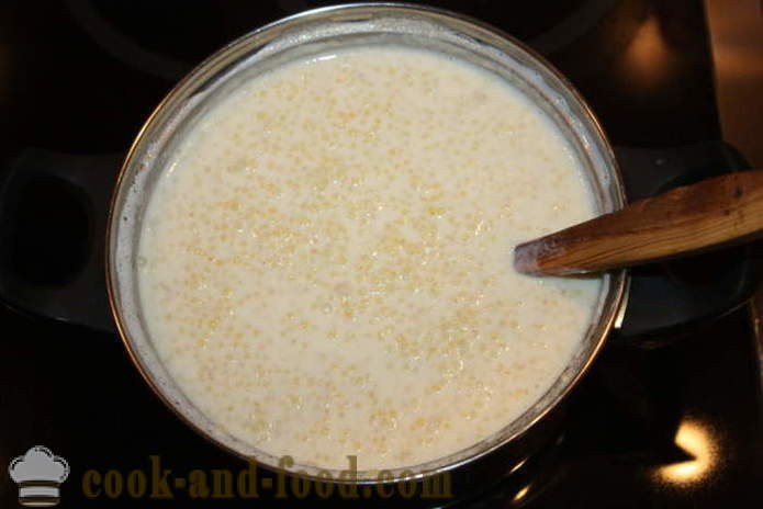 Prosena kaša z mlekom in banano - kako se pravilno kuhati kašo z mlekom, korak za korakom receptov fotografije