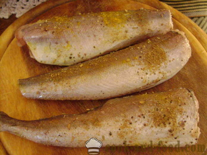 Ribe pečenje - kako kuhati ribe pečenje v pečici, s korak za korakom receptov fotografije