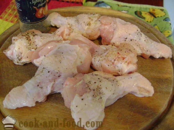 Piščančje perutničke v testo v ponev - kako kuhati piščanca krila v testo, s korak za korakom receptov fotografije