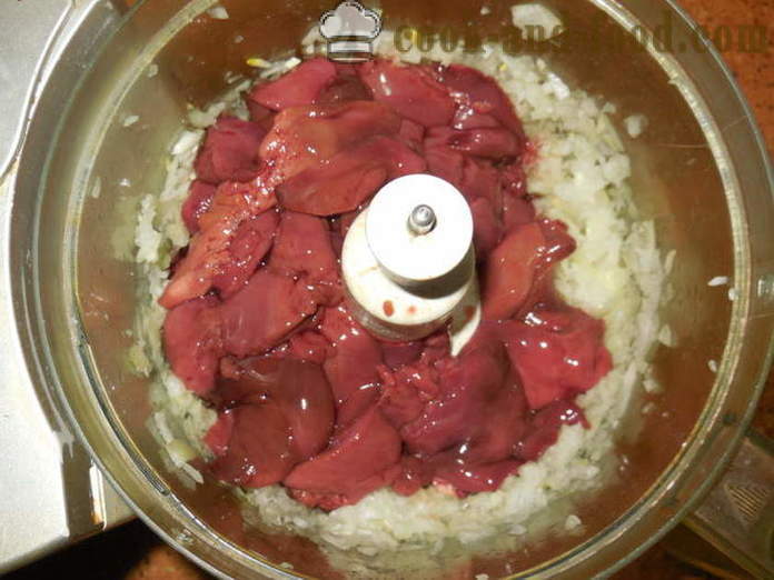 Jetra seka piščančja jetra z rižem in škroba - kako kuhati okusno jeter pleskavice, korak za korakom receptov fotografije
