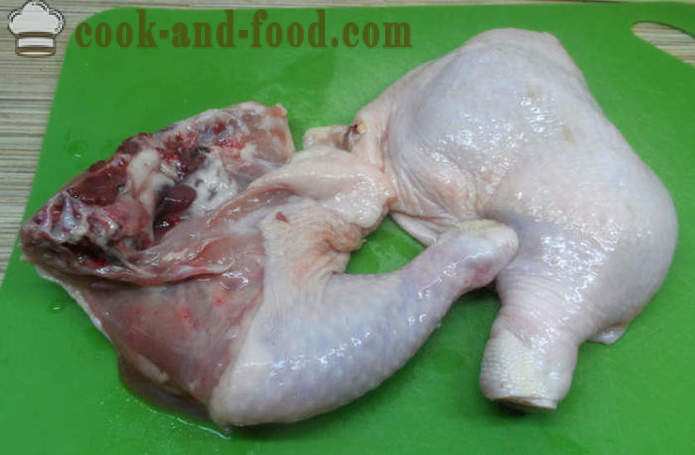 Polnjene piščančje noge - kako kuhati polnjene piščančje noge, korak za korakom receptov fotografije