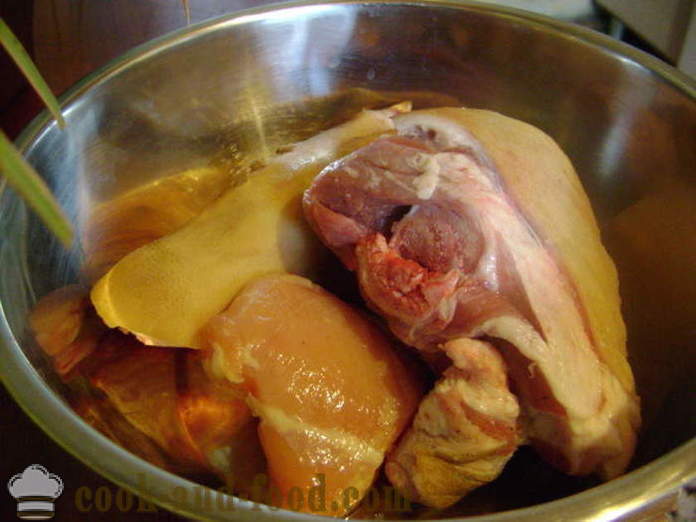 Eliranega mesa in domače Brawn - pripraviti eliranega mesa in Brawn, da bi doma, korak za korakom receptov fotografije