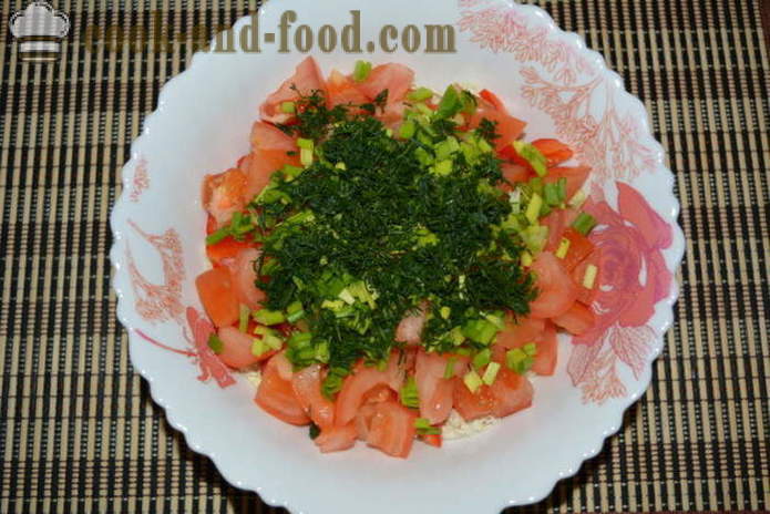 Solata s kitajsko zelje, paradižnik in papriko - kako pripraviti solato iz kitajskega zelja, korak za korakom receptov fotografije