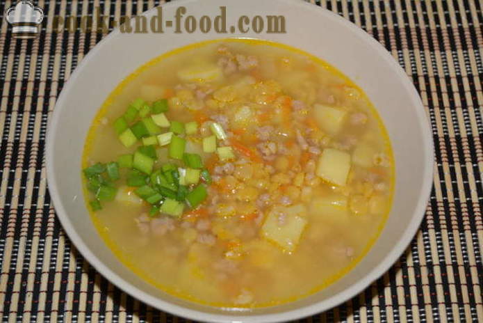 Grahova juha z mesom - kako kuhati grah juha v multivarka hitro, korak za korakom receptov fotografije