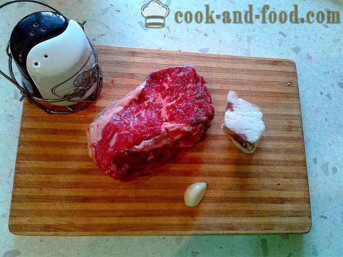 Mesni zvitki v ponev - kako kuhati mesa zvitki z nadevom, korak za korakom receptov fotografije