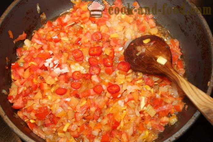 Mesne kroglice z rižem in omako - kako kuhati mesne kroglice z omako in zelenjavo, s korak za korakom receptov fotografije
