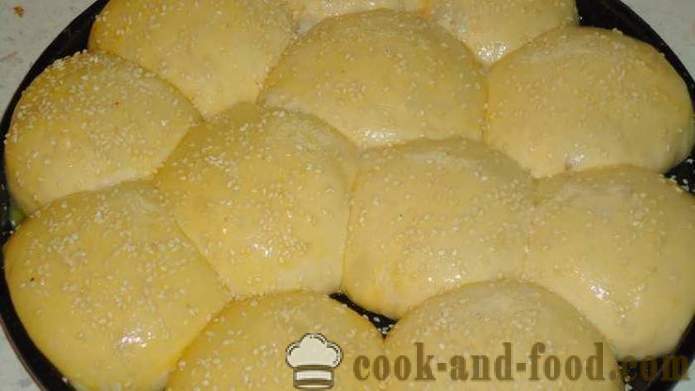 Kvas kruhki s sezamom v pečici - kako narediti figo s sezamovimi semeni doma, korak po korak receptov fotografije