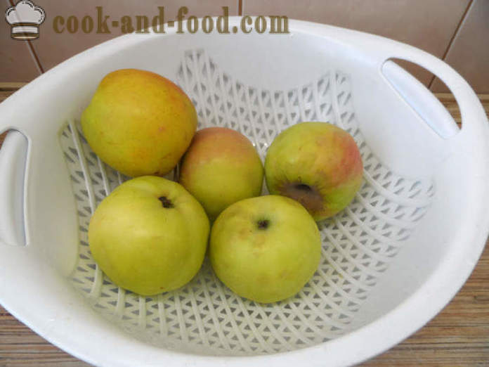 Apple mousse z želatino - kako narediti jabolčno čežano doma, korak za korakom receptov fotografije