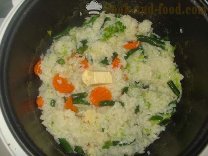Riž z zelenjavo v multivarka - kako kuhati riž z zelenjavo v multivarka, korak za korakom receptov fotografije
