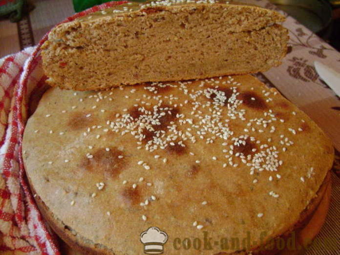 Nekvašen kruh v pečici - kako speči beskvasan kruh doma, korak za korakom receptov fotografije