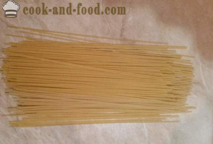 Kako kuhamo špagete v ponev - korak za korakom receptov fotografije
