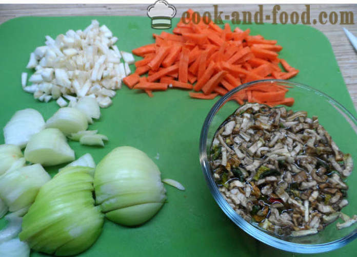 Rižota z zelenjavo v multivarka zamrznjene in posušene - kako kuhati rižota v multivarka doma, korak za korakom receptov fotografije