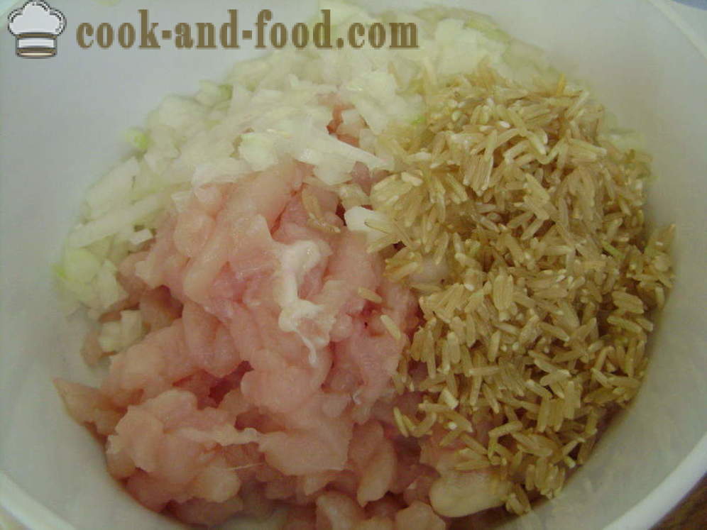 Polnjene zelenjava z rižem in mletim mesom - kako pripraviti polnjene zelenjave, s korak za korakom receptov fotografije