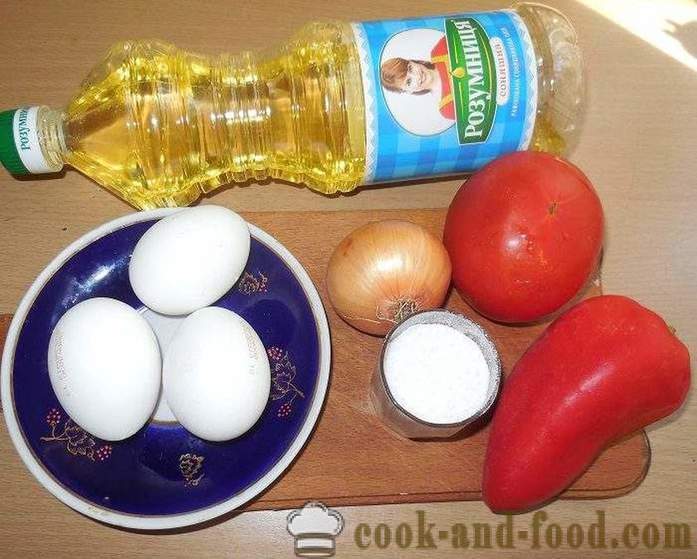 Omleta s paradižnikom v multivarka - kako kuhati omleto v multivarka, korak za korakom receptov fotografije