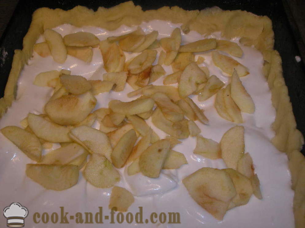 Odpri jabolčna pita testo - kako kuhati jabolčna pita testo, korak za korakom receptov fotografije