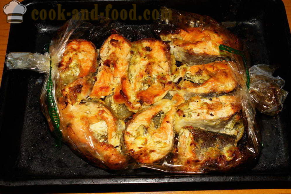 Losos pečen v pečici - kot okusno pečemo lososa v pečici v rokavu, poshagovіy recept s fotografijo