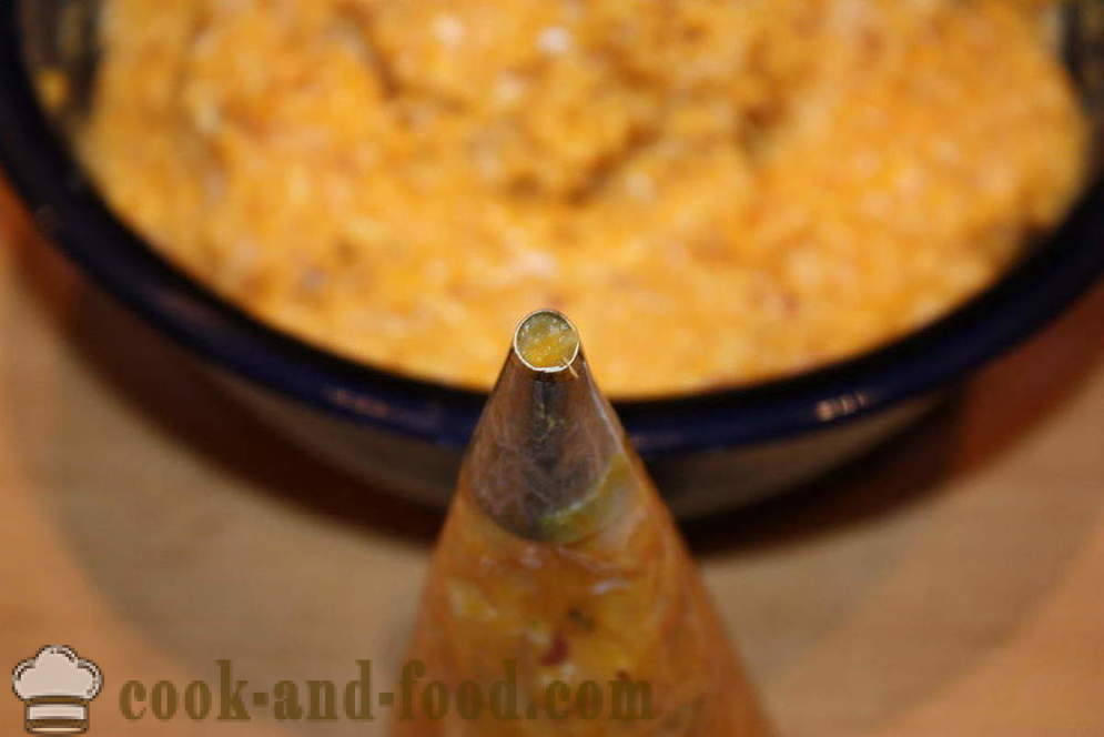Polnjene lupine pod bešamel omako - kako narediti polnjene lupine v pečici, s korak za korakom receptov fotografije
