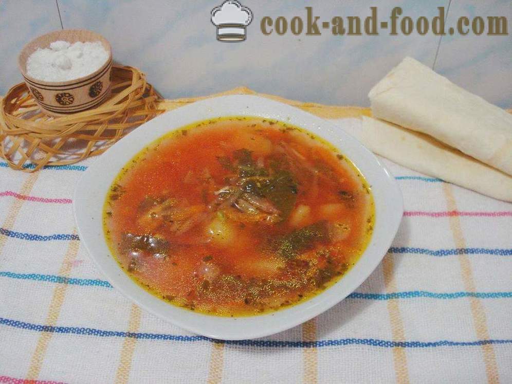 Zelenjavna juha z kislica - kako kuhati juho z kislica, korak za korakom receptov fotografije