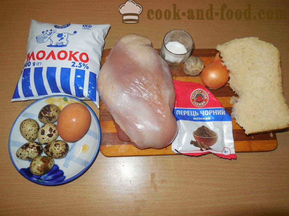 Parna meso rola prepelice jajca - kako kuhati mesno štruco z jajci za nekaj, s korak za korakom receptov fotografije