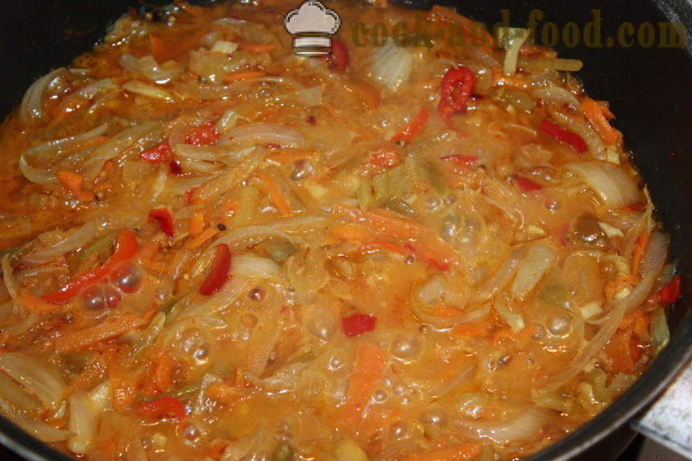 Toplo leče solata s piščancem in zelenjavo - kako kuhati toplo solato z lečo, korak za korakom receptov fotografije