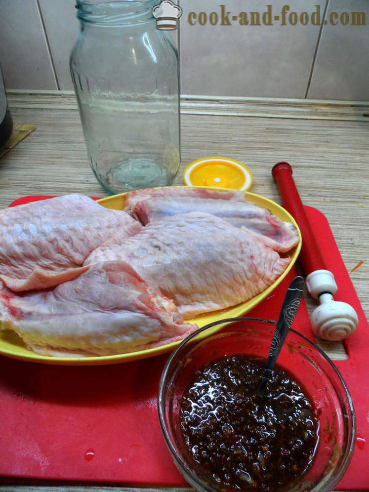 Pečen puran krila - kako kuhati purana krila so okusne, s korak za korakom receptov fotografije