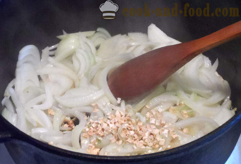 Kharcho juha z rižem - kako kuhati juho grub doma, korak za korakom receptov fotografije