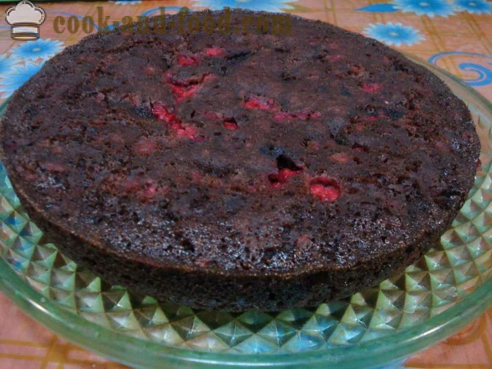 Lean čokoladna torta brez jajc - kako kuhati čokoladno torto v multivarka, korak za korakom receptov fotografije