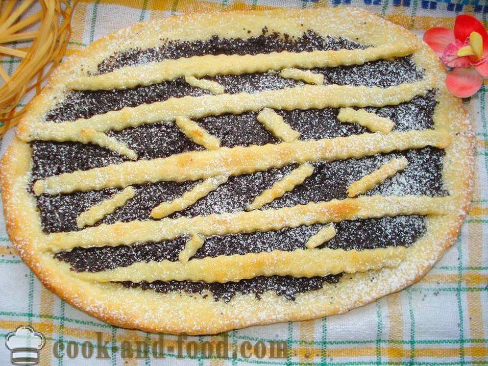 Kvas torta z makom v pečici - kako kuhati torto z makom, korak za korakom receptov fotografije