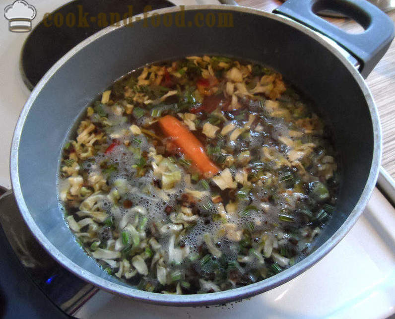 Zelenjavna juha - kako kuhati juho iz zelene zelenjave, korak za korakom receptov fotografije