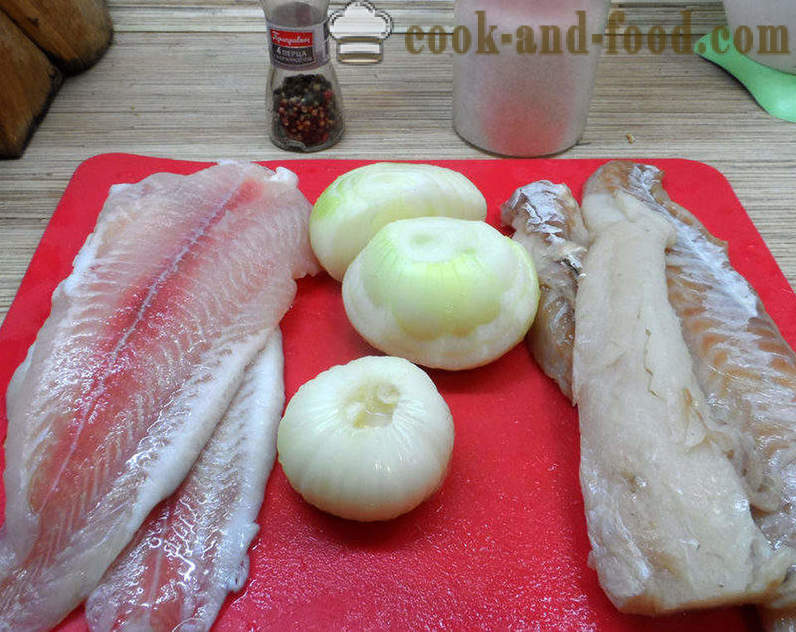 Pita z ribami iz kvašenega testa v pečici - kako kuhati pito z ribami, korak za korakom receptov fotografije