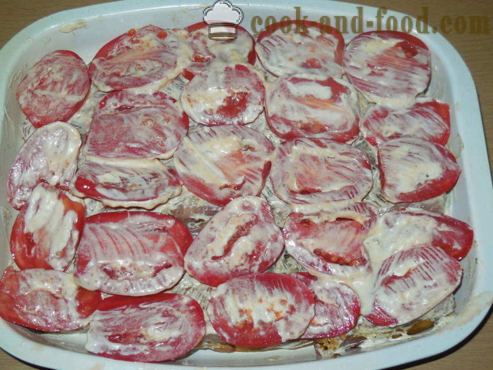Jajčevec pečen z mesom in paradižnikom - kot pečeni jajčevci z mesom v pečici, s korak za korakom receptov fotografije