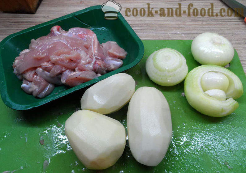 Echpochmak tatarski, z mesom in krompirjem - kako kuhati echpochmak, korak za korakom receptov fotografije
